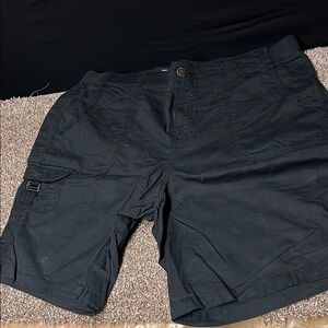 Women's Black Cargo Shorts